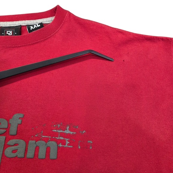 Vintage‎ Def Jam University Size XXL Short Sleeve T-shirt Red Vtg Hip Hop Rap - Picture 5 of 9